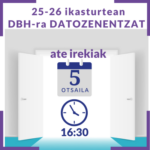 DBH 25-26 ikasturtea DBHn: Ate irekiak