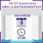 DBH 26-27 ikasturtea DBHn: Ate irekiak